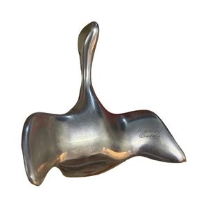 Vintage Hoselton Abstract Aluminium Flying Goose #971 + Beaver